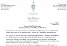 Matt Jeneroux, Edmonton Riverbend MP, is another Conservative MP who has crossed the floor to join the Liberal Party,